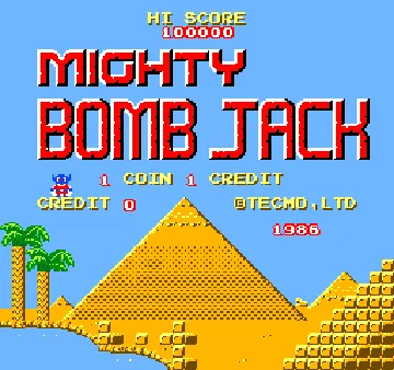 Vs. Mighty Bomb Jack (Japan) screen shot title